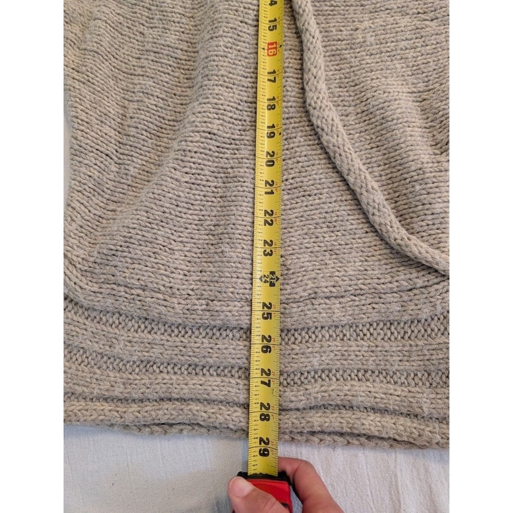 Topshop Cardigan Sweater Wrap Front Knit Dolman Sleeve‎ Beige Casual Size 6 - Picture 7 of 7